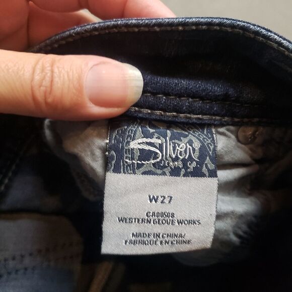 Silver Aiko Kick Flare Capri / Crop / Shorts / jeans size 27 - Picture 7 of 11